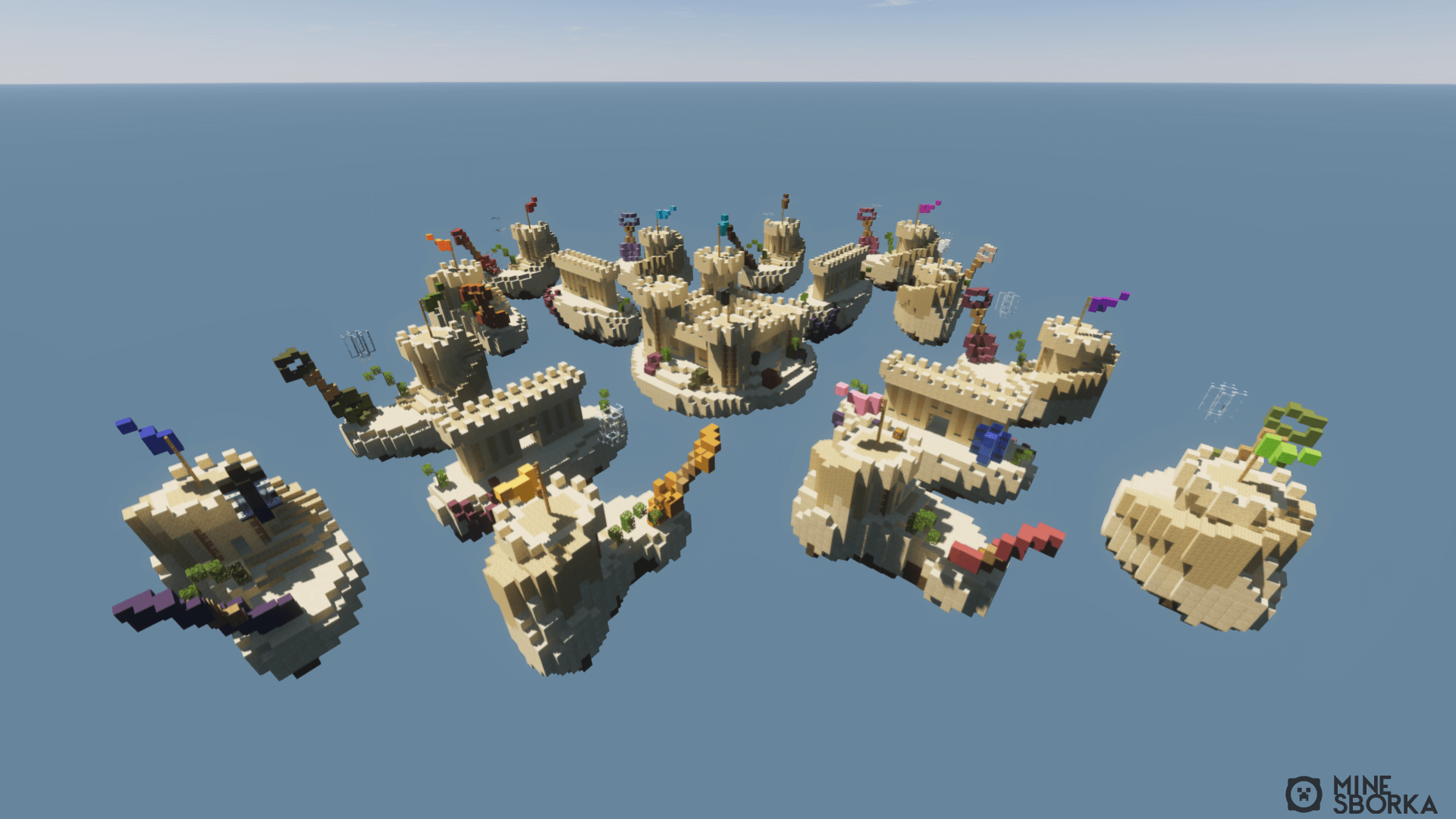 Арена Sandcastle для мини-игры SkyWars с сервера CubeCraft
