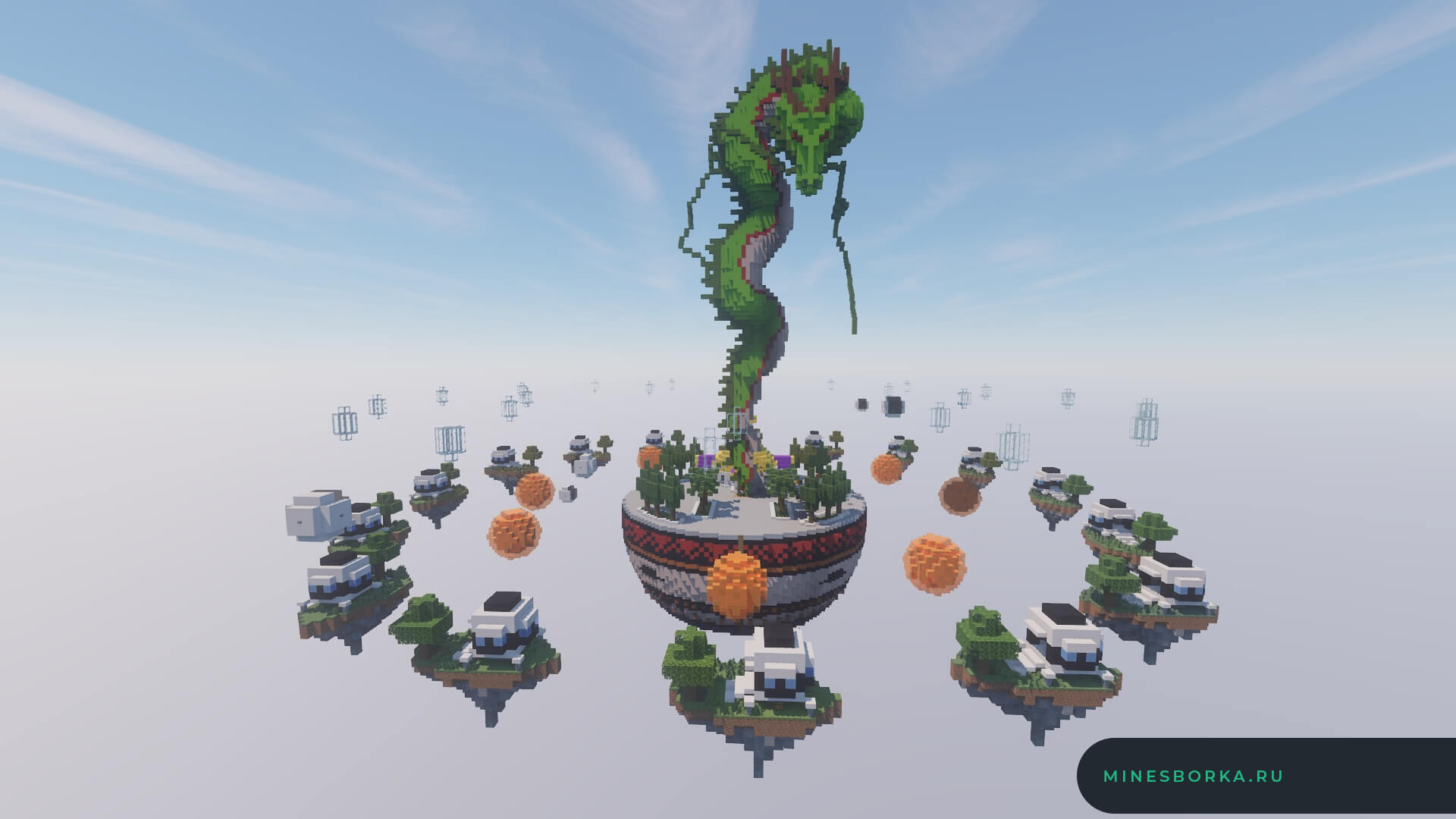10 КАРТ | Изумительные арены мини-игры SkyWars для сервера Minecraft 1.12+