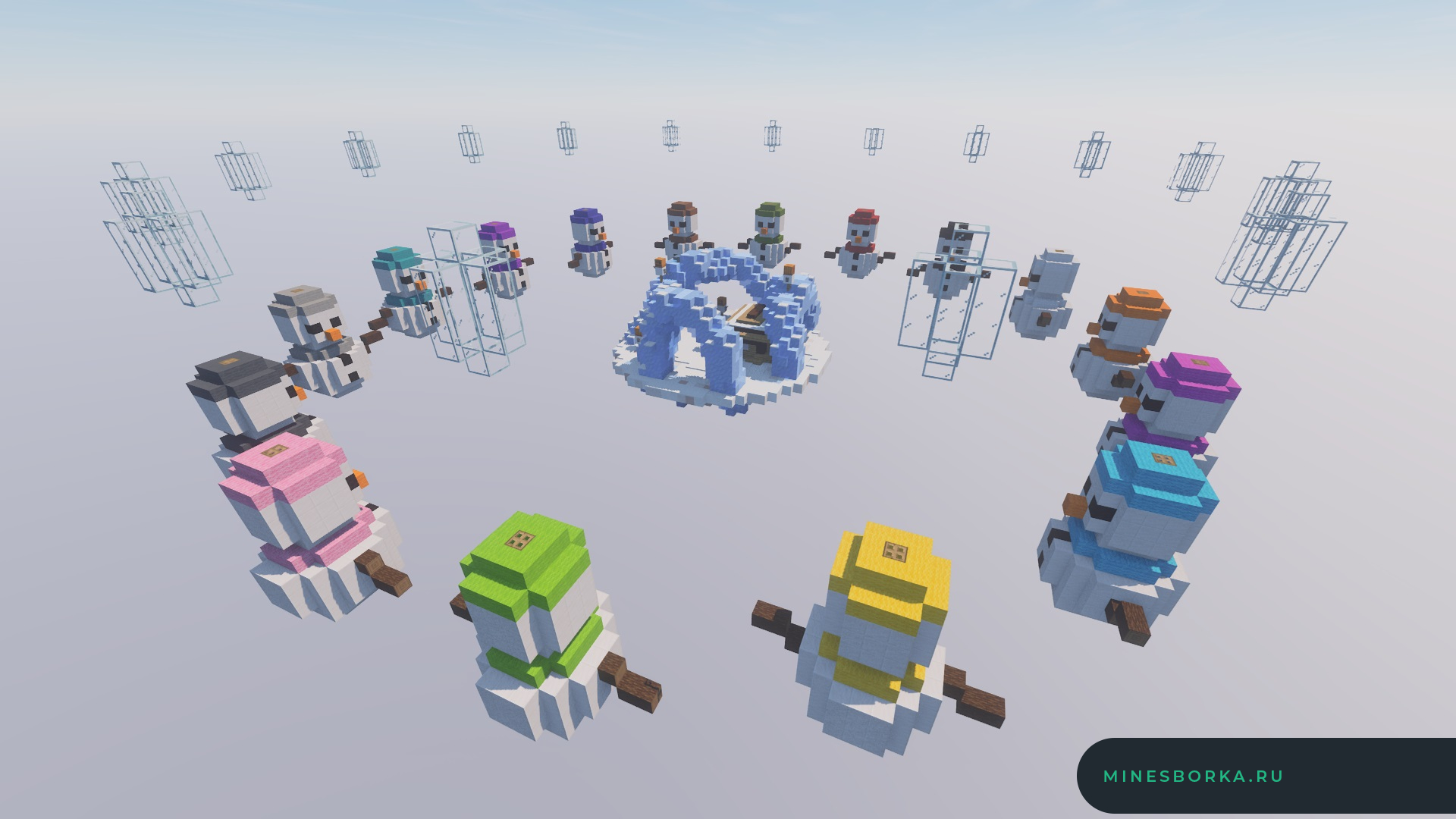 10 КАРТ | Великолепные арены мини-игры SkyWars для сервера Minecraft 1.12+