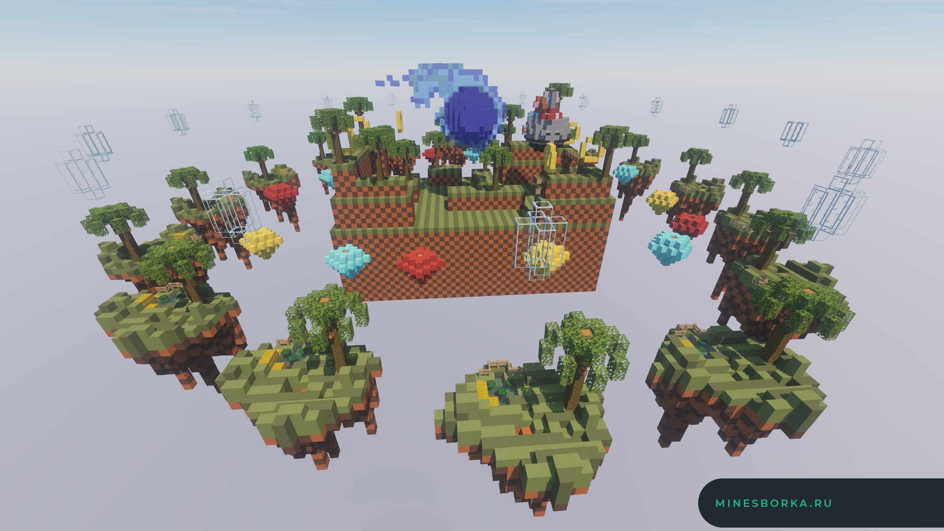 10 КАРТ | Бесподобные арены мини-игры SkyWars для сервера Minecraft 1.12+
