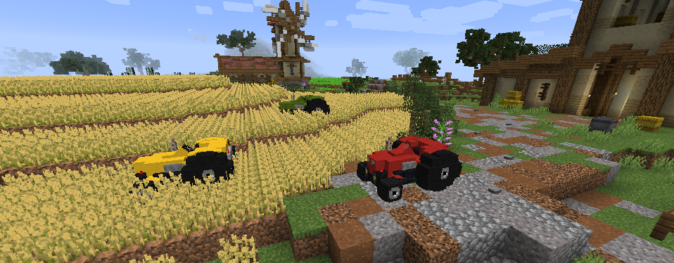 Плагин Vehicles 1.14-1.18 | На машины, трактор, самолет, мотоцикл, поезд на сервере Minecraft