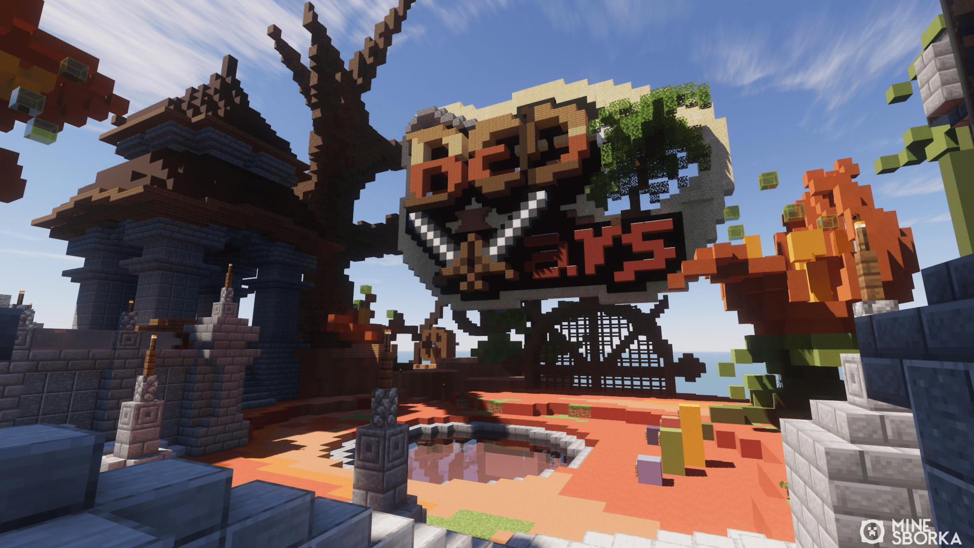 Скачать красивое БедВарс лобби для Minecraft 1.16 и выше | BedWars Lobby