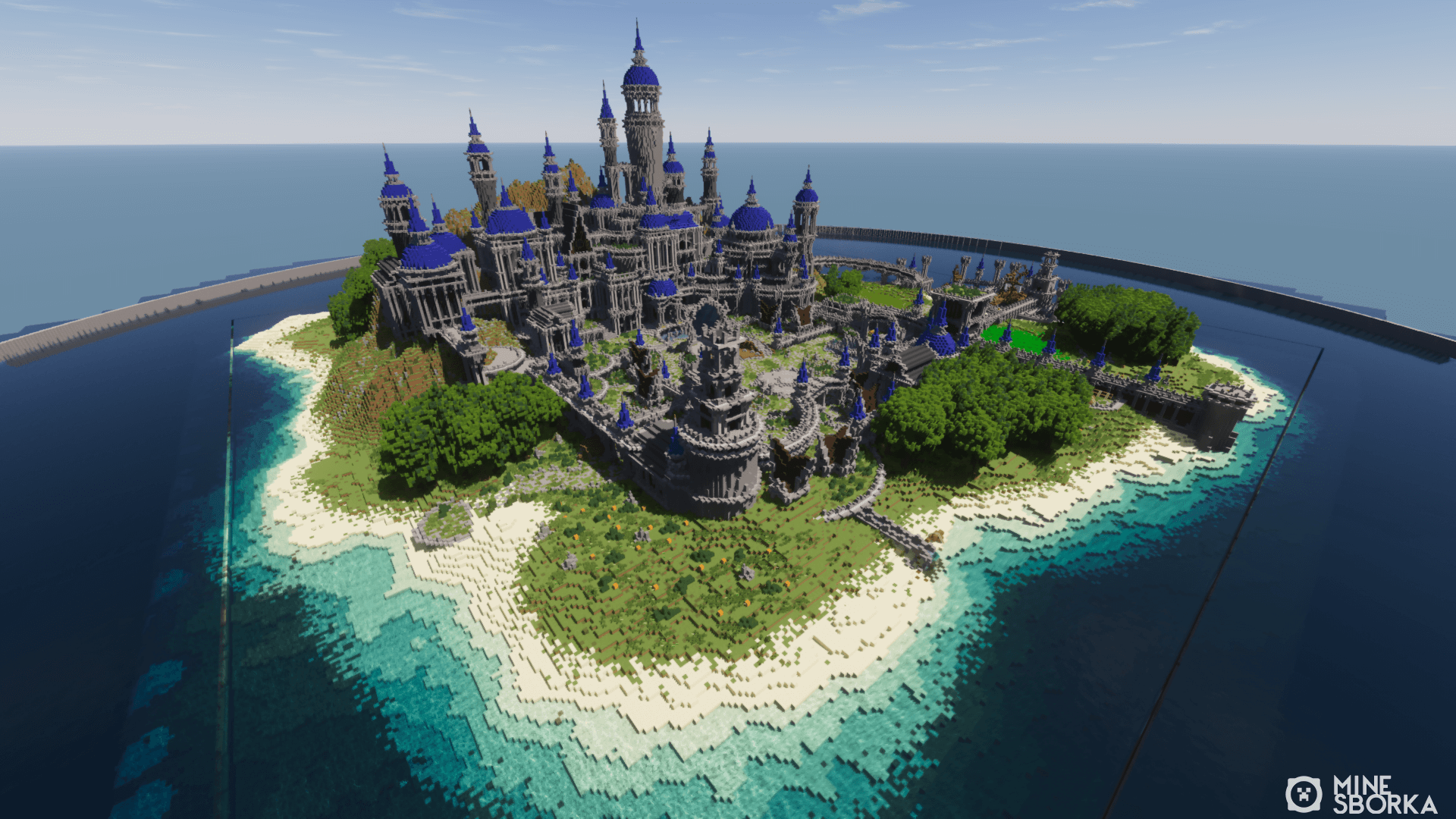 MarineLobby - Скачать морское лобби для сервера Minecraft в виде острова с замком