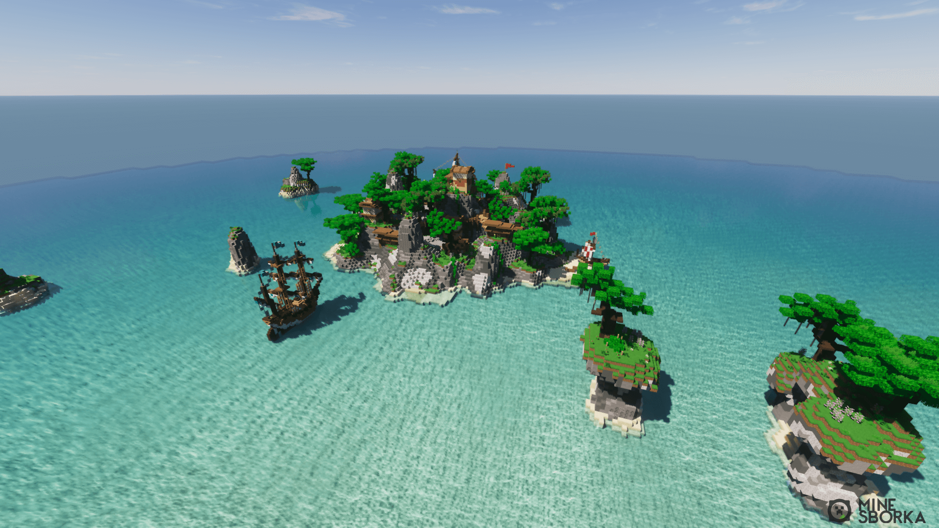 Paradise Island - Маленькое лобби для сервера Minecraft » MINESBORKA.com -  Все для Майнкрафт